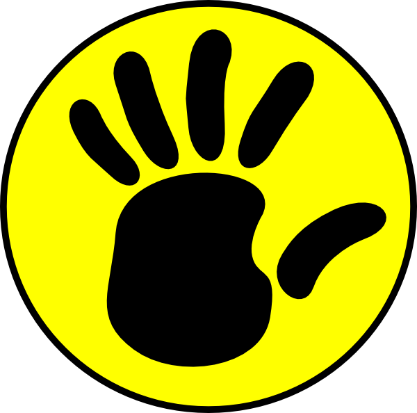 yellow hand clip art - photo #8