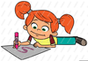 Child Coloring Clipart Image