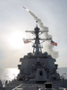 A Tomahawk Land Attack Missile (tlam) Is Launched From The Guided Missile Destroyer Uss Winston S. Churchill.  W Image