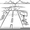 Road Clipart Black And White Image