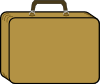 Little Tan Suitcase Clip Art