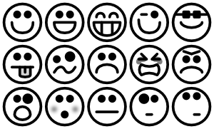 Outline Smiley Icons Clip Art