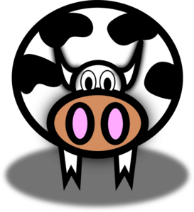 Pink Nostril Cow Clip Art