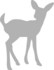Gray  Deer Image Clip Art