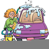 Car Being Washed Clipart Image