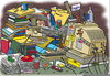 Messy Office Desk Clipart Image