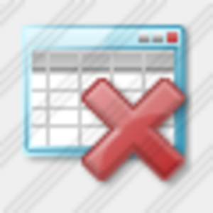 Icon Table Delete 2 | Free Images at Clker.com - vector clip art online ...