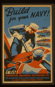 Build For Your Navy! Enlist! Carpenters, Machinists, Electricians Etc. / R. Muchley Image