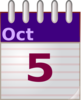 Oct 5 Notepad Clip Art