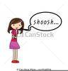 Girl Speaking Clipart Image