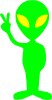 Laurent Little Green Alien Clip Art