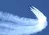 Navy Blue Angels Perform Flight Demonstrations Over The Golden Gate Bridge In San Francisco During Fleet Week 2003 Image