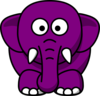 Purple Elephant Clip Art