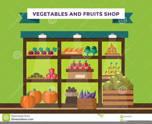Market Stall Clipart Image