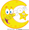 Crescent Moon Stars Clipart Image