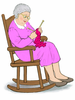 Clipart Old Woman Rocking Chair Image