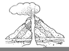 Cartoon Clipart Volcano Rock Image