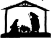 Free Manger Scene Clipart Image