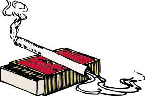 Cigarette And Matchbox Clip Art