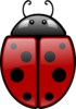 Roundish Symetrical Ladybug Clip Art