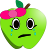 Crying Apple Clip Art