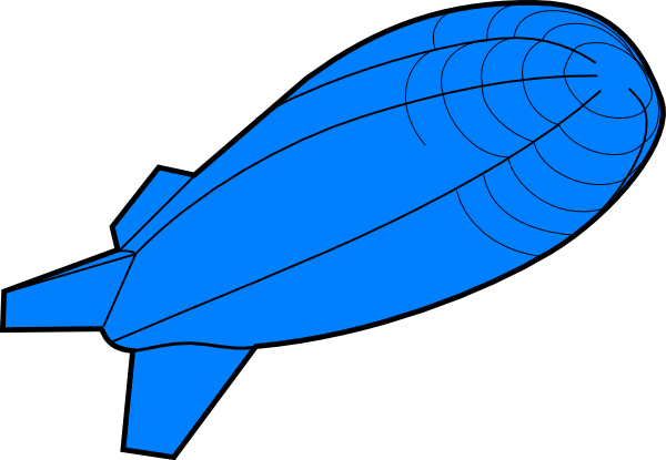 Blue Zeppelin Clip Art at Clker.com - vector clip art online, royalty ...