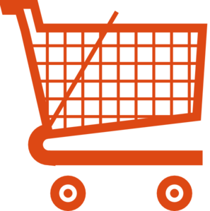 Orange Shopping Cart Clip Art