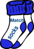 Chores Blue Match Socks Clip Art