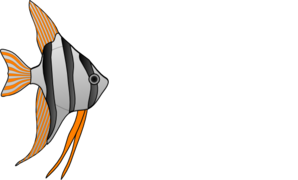 Fish With Orange Stripes Clip Art