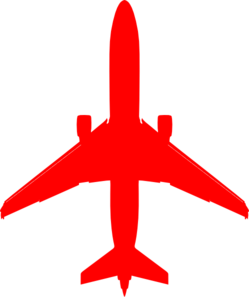 Red Plane Clip Art