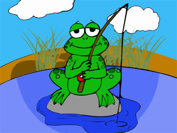 Fishing Frog Clip Art at Clker.com - vector clip art online, royalty