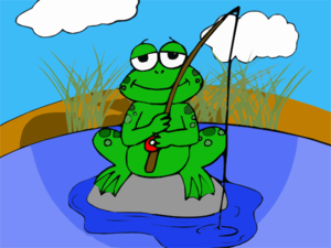 Fishing Frog Clip Art at  - vector clip art online, royalty free &  public domain