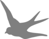 Dark Gray Swallow Clip Art