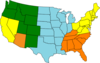 Split-region U.s. Map Clip Art