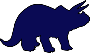 Triceratops Dinosaur Blue Clip Art