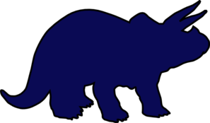 Download Triceratops Dinosaur Blue Clip Art at Clker.com - vector ...