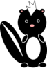 Skunk No Smile Revised Clip Art