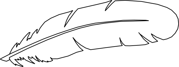 Black And White Feather Clip Art at Clker.com - vector clip art online