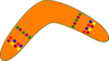 Orange Boomerang Clip Art