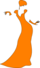 Orange Dancing Lady Clip Art