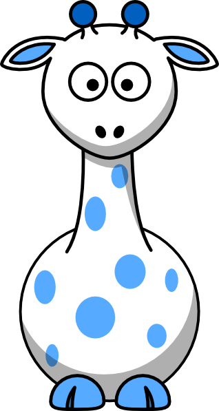 Blue Giraffe 2 Clip Art at Clker.com - vector clip art online, royalty