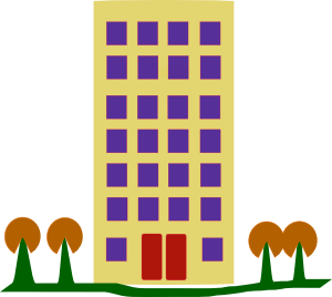 Building With Trees Clip Art