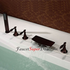Antique Style Oil Rubbed Bronze Finish Bathtub Faucet With Handshower Image