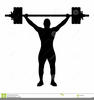 Weightlifter Clipart Black And White Image