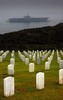 He Decommissioned Uss Constellation (cv 64) Is Towed Past Fort Rosecrans National Cemetery In Point Loma, Calif. Image
