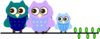 Family Owl Clip Art