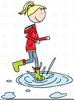 Jumping In Puddles Clipart Image