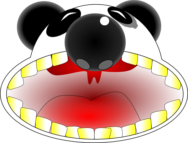 Download Wide Open Panda Mouth Clip Art at Clker.com - vector clip ...