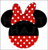 Black Minnie Mouse Head Clipart Image