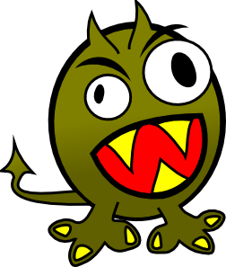 Small Funny Angry Monster Clip Art
